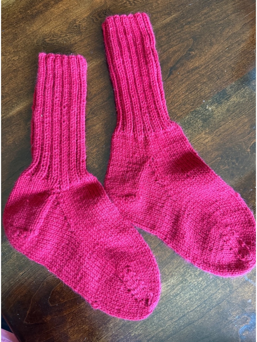 Hand-Knitted Colorful Wool Socks - Two Pairs - Picture 9 of 9